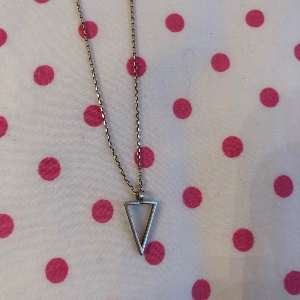 Silver Triangle Pendant Necklace